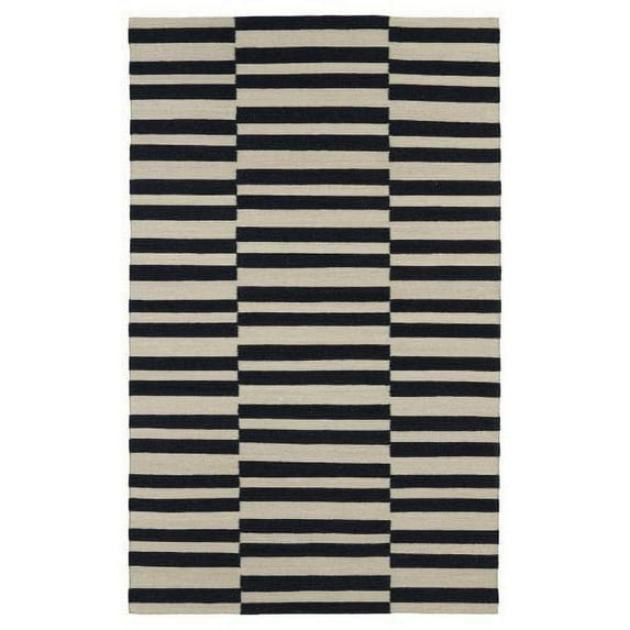 Kaleen Nomad Flat-weave Nom01-02 Black Area Rugs