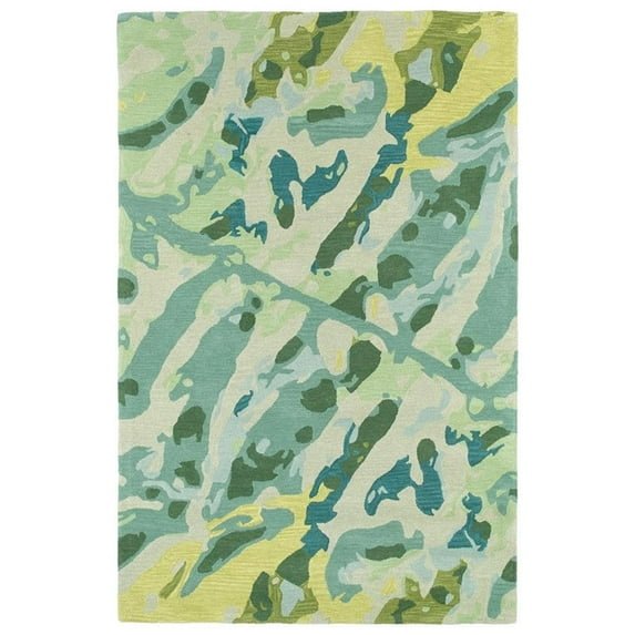 Kaleen Pastiche Rug In Turquoise - (3 Foot x 5 Foot)