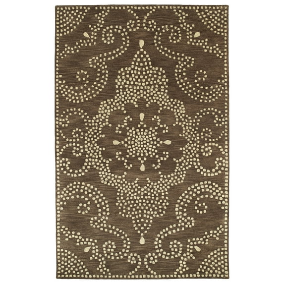 Kaleen Rosaic Collection - Brown 5' x 7'9" 100% Wool Rug
