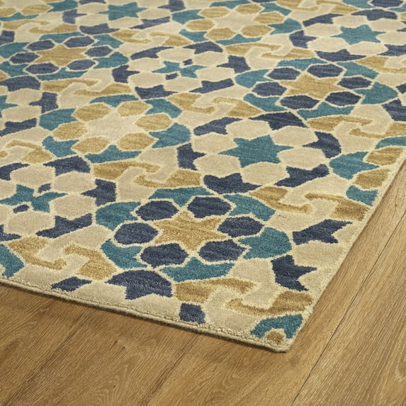 Kaleen Rosaic Collection - Sand 8' x 11' 100% Wool Rug
