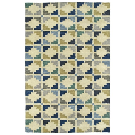 Kaleen Rosaic Geometric Hand-Made Area Rug, 3' x 2'