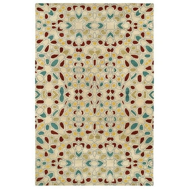 Kaleen Rosaic Rug In Beige - (2 Foot 6 Inch x 8 Foot)