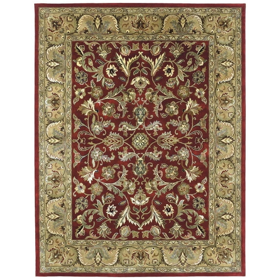 Kaleen Rugs Hand-tufted Royal Taj Red Wool Rug (5' x 7'9)