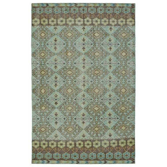 Kaleen Relic RLC04-78 Turquoise Area Rug MANSION 9'0" X 12'0"
