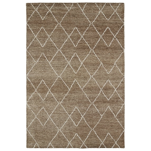 Kaleen Solitaire Collection - Brown 9'6" x 13' 100% Bamboo Silk Rug