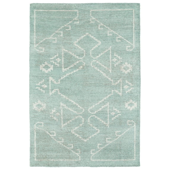 Kaleen Solitaire Collection - Mint 8' x 11' 100% Bamboo Silk Rug