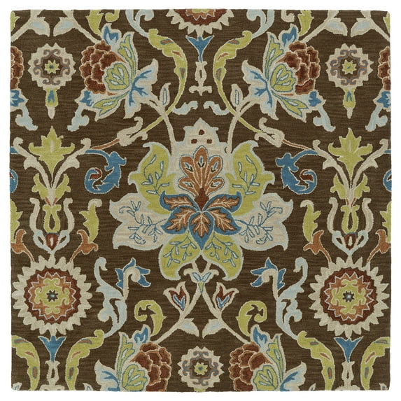 Kaleen Taj Collection - Chocolate 3'9" x 3'9" 100% Wool Rug