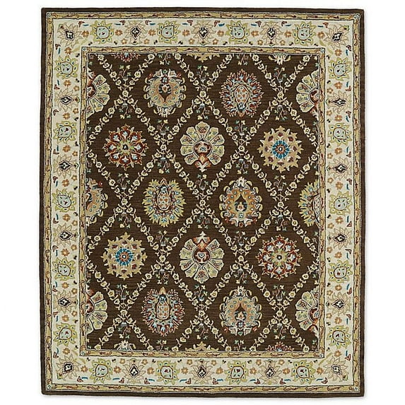 Kaleen Taj Collection - Chocolate 5' x 7'9 100% Wool Rug