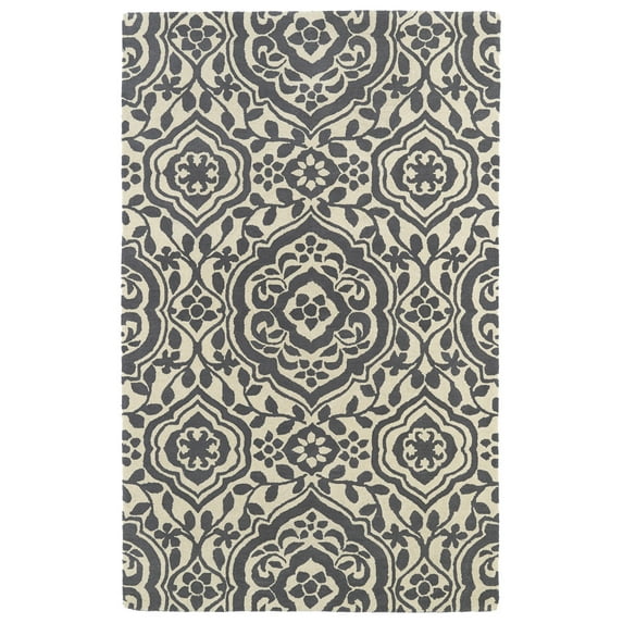 Kaleen Tara Round - Grey 5'9" x 5'9" 100% Wool Rug