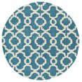 thumbnail image 1 of Kaleen Tara Round - Teal 3'9" x 3'9" 100% Wool Rug, 1 of 2