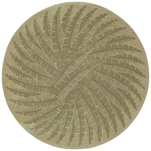 Kaleen Tara Rounds Collection - Gold 3'9" x 3'9" 100% Wool Rug
