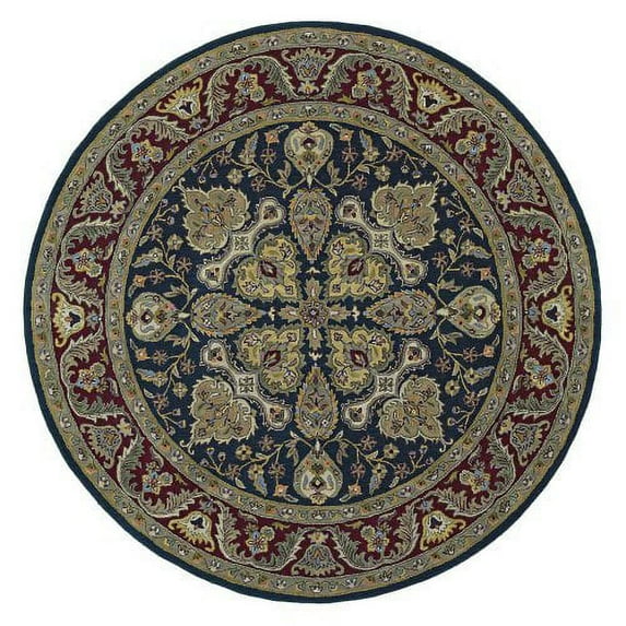 Kaleen Tara Rounds Collection - Navy 9'9" x 9'9" 100% Wool Rug