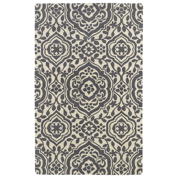 Kaleen Tara Square - Grey 3'9" x 3'9" 100% Wool Rug