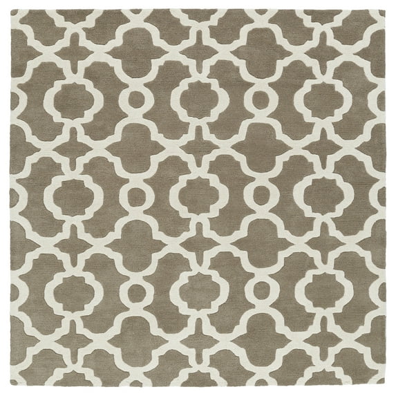 Kaleen Tara Square - Lt. Brown 3'9" x 3'9" 100% Wool Rug
