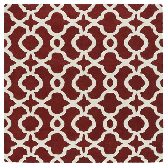 Kaleen Tara Square - Red 5'9" x 5'9" 100% Wool Rug