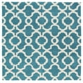 thumbnail image 1 of Kaleen Tara Square - Teal 3'9" x 3'9" 100% Wool Rug, 1 of 2