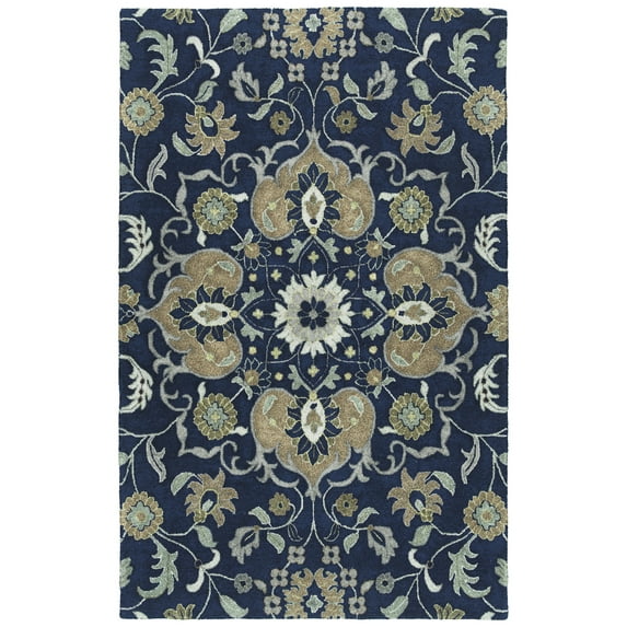 Kaleen Zocalo Hand-tufted Zoc04-22 Navy Area Rugs