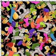 Kaleidasew Black Fabric Yard