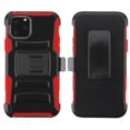 thumbnail image 1 of Kaleidio Case For Apple iPhone 11 Pro (5.8") [Dual Form] Rugged Holster [Swivel Belt Clip][Shockproof] Dual Layer Hybrid [Kickstand] Armor Cover w/ Overbrawn Prying Tool [Black/Red], 1 of 5