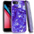 thumbnail image 1 of Kaleidio Case For Apple iPhone SE (2020), iPhone 8, iPhone 7 [Impact Fusion] Drop Protection [Shockproof] Hybrid Slim Protector Cover [Purple Marble Design], 1 of 1