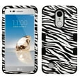 thumbnail image 1 of Kaleidio Case For LG Rebel 2 4G LTE L57BL L58VL / Aristo / K8 (2017) [TUFF Armor] Hybrid Shell 3-Piece Rubber Cover w/ Overbrawn Prying Tool [Zebra Pattern/Black], 1 of 3