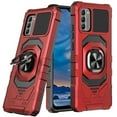 thumbnail image 1 of Kaleidio Case For Nokia G400 5G [Robotic Hybrid] Rugged Shockproof [Ring Stand] Magnetic Armor Impact Cover [Red/Black], 1 of 3