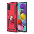 thumbnail image 1 of Kaleidio Case For Samsung Galaxy A51 4G [Hybrid Armor] Rubberized Shockproof [Ring Stand] 2-Piece Protector Cover [Red/Black], 1 of 7