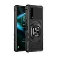 thumbnail image 1 of Kaleidio Case For TCL Stylus 5G [Robotic Hybrid] Rugged Shockproof [Ring Stand] Magnetic Armor Impact Cover [Black/Black], 1 of 1