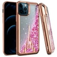 thumbnail image 1 of Kaleidio Case For iPhone 12 Pro Max (6.7") [Quicksand Glitter] TPU Gel Slim Hybrid Skin Cover [Liquid Rose Gold Paris Tower], 1 of 2
