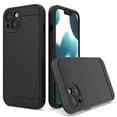thumbnail image 1 of Kaleidio Case For iPhone 13 (6.1") [Brushed Metal Texture] Hybrid 2-Piece Armor [Shockproof] Slim Cover [Black/Black], 1 of 2