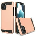 thumbnail image 1 of Kaleidio Case For iPhone 13 (6.1") [Brushed Metal Texture] Hybrid 2-Piece Armor [Shockproof] Slim Cover [Rose Gold/Black], 1 of 2