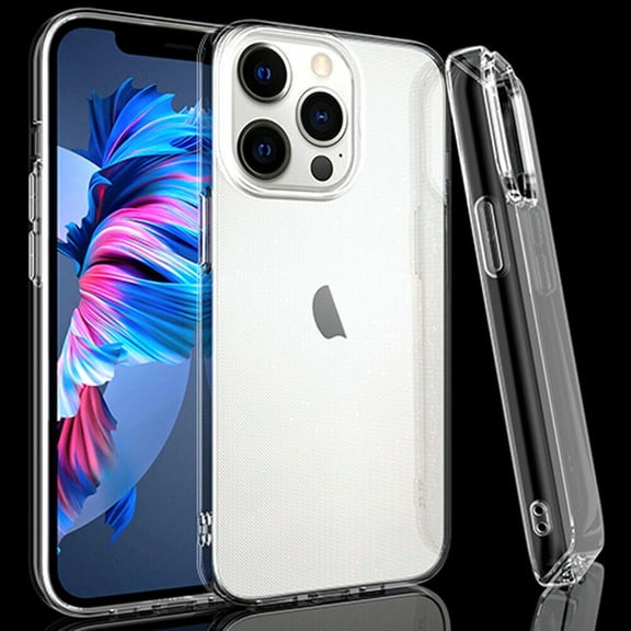 Kaleidio Case For iPhone 13 Pro (6.1") [Wrap] Flexible See-Thru TPU Gel Slim Fit Skin Cover [Frosted Clear]