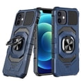 thumbnail image 1 of Kaleidio Case For iPhone 14 (6.1") [Robotic Hybrid] Rugged Shockproof [Ring Stand] Magnetic Armor Impact Cover [Blue/Black], 1 of 6
