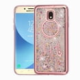 thumbnail image 1 of Kaleidio Case For Samsung Galaxy J7 Crown, J7 Aero, J7 Aura, J7 Top, J7 Eon [Quicksand Glitter] TPU Slim Hybrid Skin Cover w/ Overbrawn Prying Tool [Liquid Rose Gold Dreamcatcher & Silver Confetti], 1 of 7