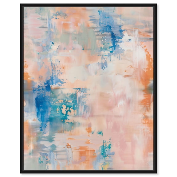 Kaleido Vortex I Canvas Colorful Abstract by Art Remedy, Black Frame, 24 x 30
