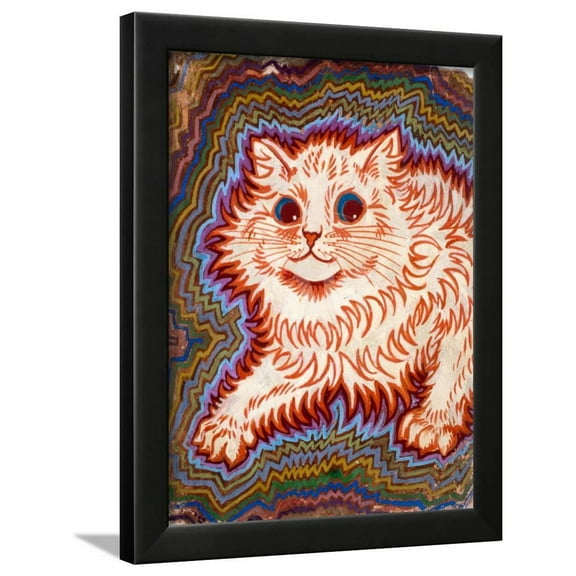 Kaleidoscope Cats III, Animals Framed Art Print Wall Art by Louis Wain Sold by Art.Com