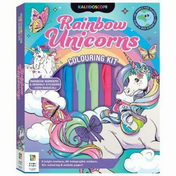 Kaleidoscope Colouring Kit Rainbow Unicorns Hinkler Pty Ltd (Mixed Media Product)