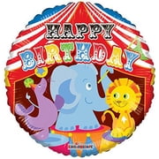 Kaleidoscope Happy Birthday Circus Foil Mylar Balloon, 5 Piece