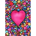 thumbnail image 1 of Kaleidoscope Heart Garden Flag, 1 of 1
