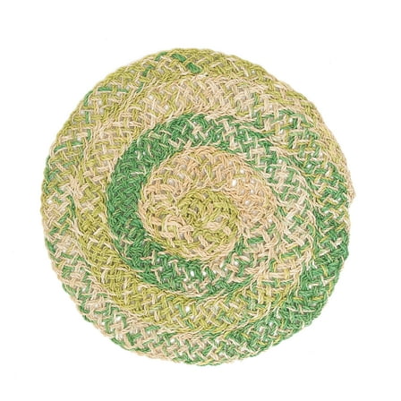 Kaleidoscope Lime Abaca Round Charger S6