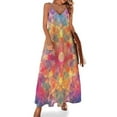 thumbnail image 1 of Kaleidoscope Mandala Colorful Floral Boho Design Sleeveless Dress Woman Fashion Long Dresses Women's Summer Suit Dress 2025, 1 of 7