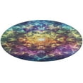 thumbnail image 1 of Kaleidoscope Mandala Colorful Floral Boho Floral Medallion Round Rug - Small Round Area Rug, Soft Non-Slip Machine Washable Bedroom Mat Indoor Accent Entry Carpet for Office Desk Dorm Hallway, 1 of 6
