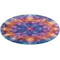 thumbnail image 1 of Kaleidoscope Mandala Colorful Floral Boho Floral Medallion Round Rug - Small Round Area Rug, Soft Non-Slip Machine Washable Bedroom Mat Indoor Accent Entry Carpet for Office Desk Dorm Hallway, 1 of 6