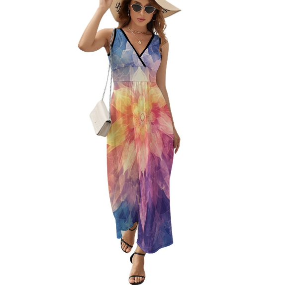 Kaleidoscope Mandala Colorful Floral Boho Pattern Design Sleeveless Dress Summer Clothes for Women Women's Clothing 2025