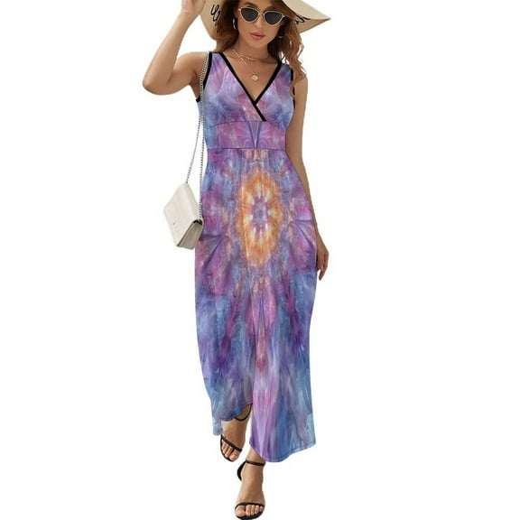 Kaleidoscope Mandala Colorful Floral Boho Pattern Design Sleeveless Dress Summer Clothes for Women Women's Clothing 2025