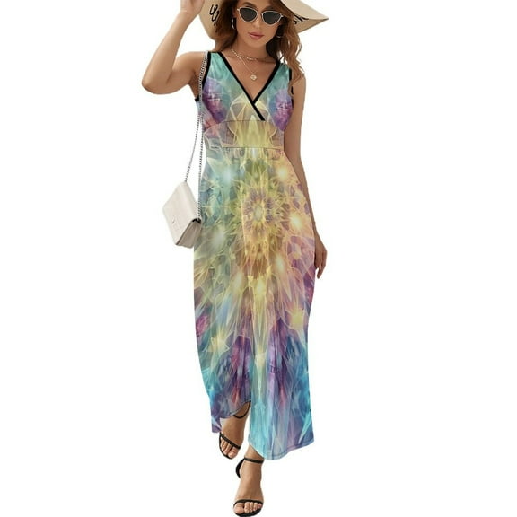 Kaleidoscope Mandala Colorful Floral Boho Pattern Design Sleeveless Dress Summer Clothes for Women Women's Clothing 2025