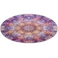 thumbnail image 1 of Kaleidoscope Mandala Colorful Floral Boho Round Small Area Rug, Print Non Slip Washable Floor Mat, Soft Throw Rug for Living Room, Powder Room Entryway, Bathroom, Bedside, 1 of 6