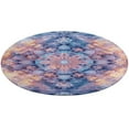 thumbnail image 1 of Kaleidoscope Mandala Colorful Floral Boho Round Small Area Rug, Print Non Slip Washable Floor Mat, Soft Throw Rug for Living Room, Powder Room Entryway, Bathroom, Bedside, 1 of 6