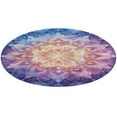thumbnail image 1 of Kaleidoscope Mandala Colorful Floral Boho Round Small Area Rug, Print Non Slip Washable Floor Mat, Soft Throw Rug for Living Room, Powder Room Entryway, Bathroom, Bedside, 1 of 6