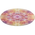 thumbnail image 1 of Kaleidoscope Mandala Colorful Floral Boho Soft Bedroom Round Area Rug, Washable Cute Nursery Circle Throw Mat, Non-Slip Contemporary Small Low Pile Floor Carpet for Dorm Bedside, 1 of 6